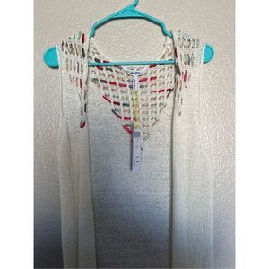 New with tags BCBGeneraton fringe macrame vest